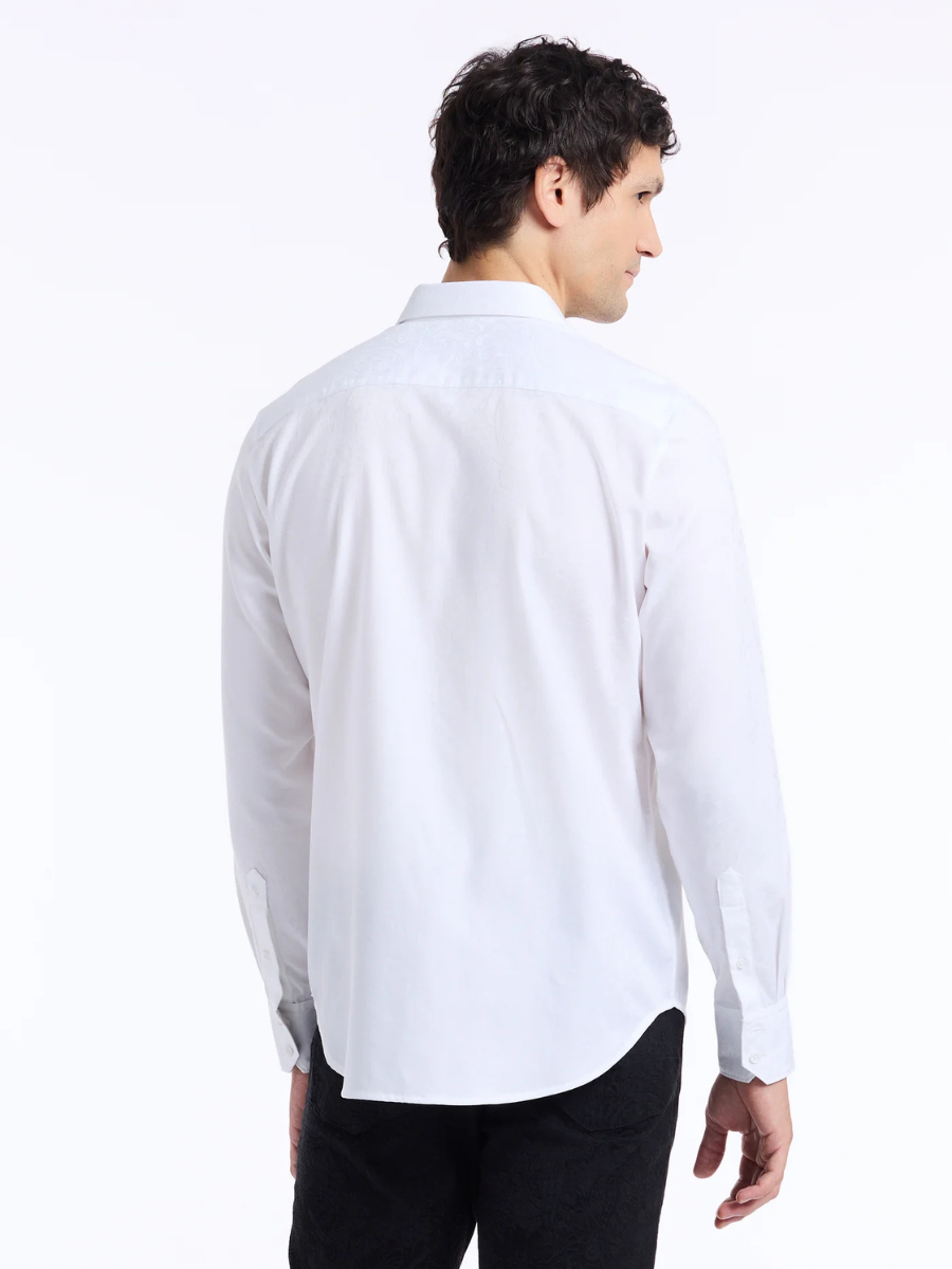 Robert Graham Hudson Long Sleeve Woven Shirt in White