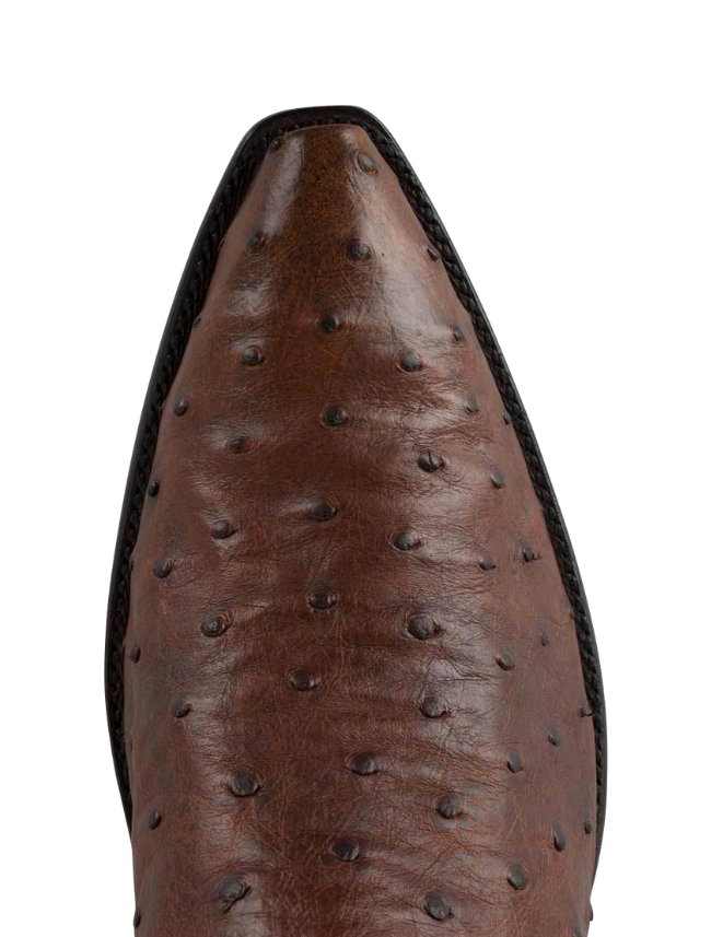 Stallion Full Quill Ostrich Gallegos Cowgirl Boots in Antique Saddle