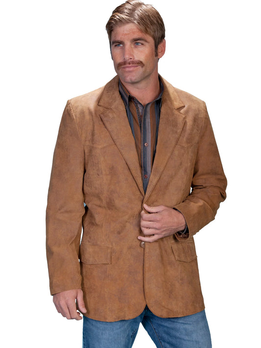Men's Leather Blazer