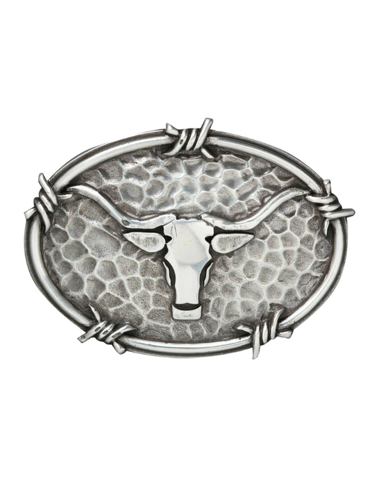 Ariat Barbed Wire & Longhorn Belt Buckle