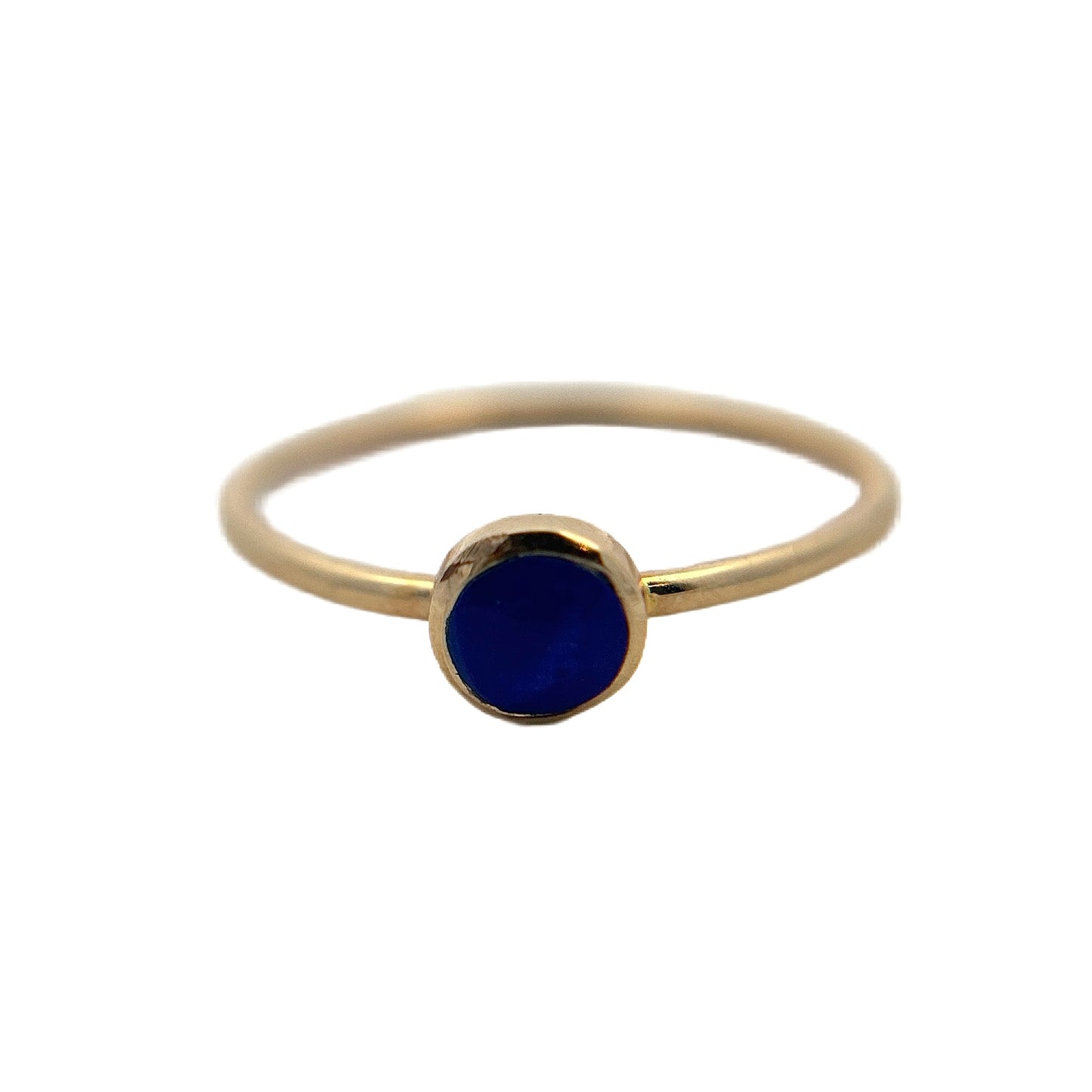 14K Yellow Gold Lapis Ring
