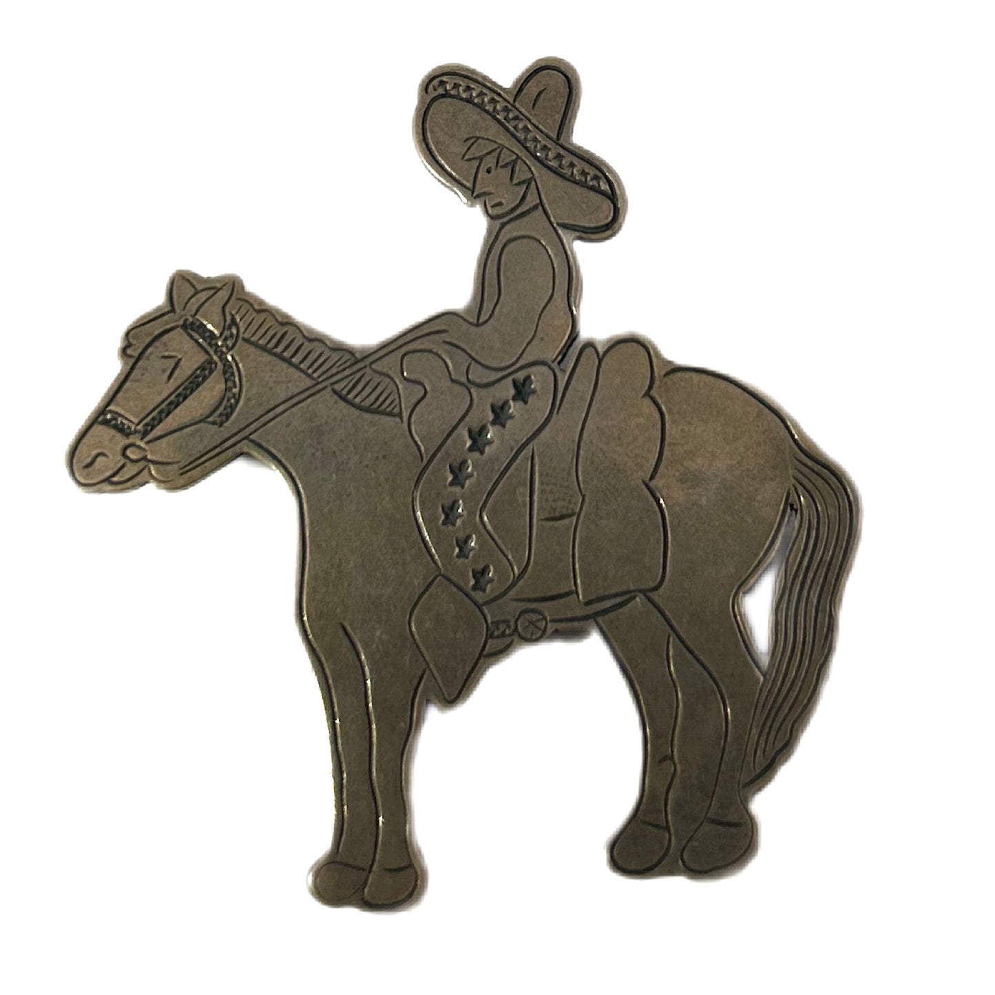 Don Lucas Sterling Silver Cowboy Pin
