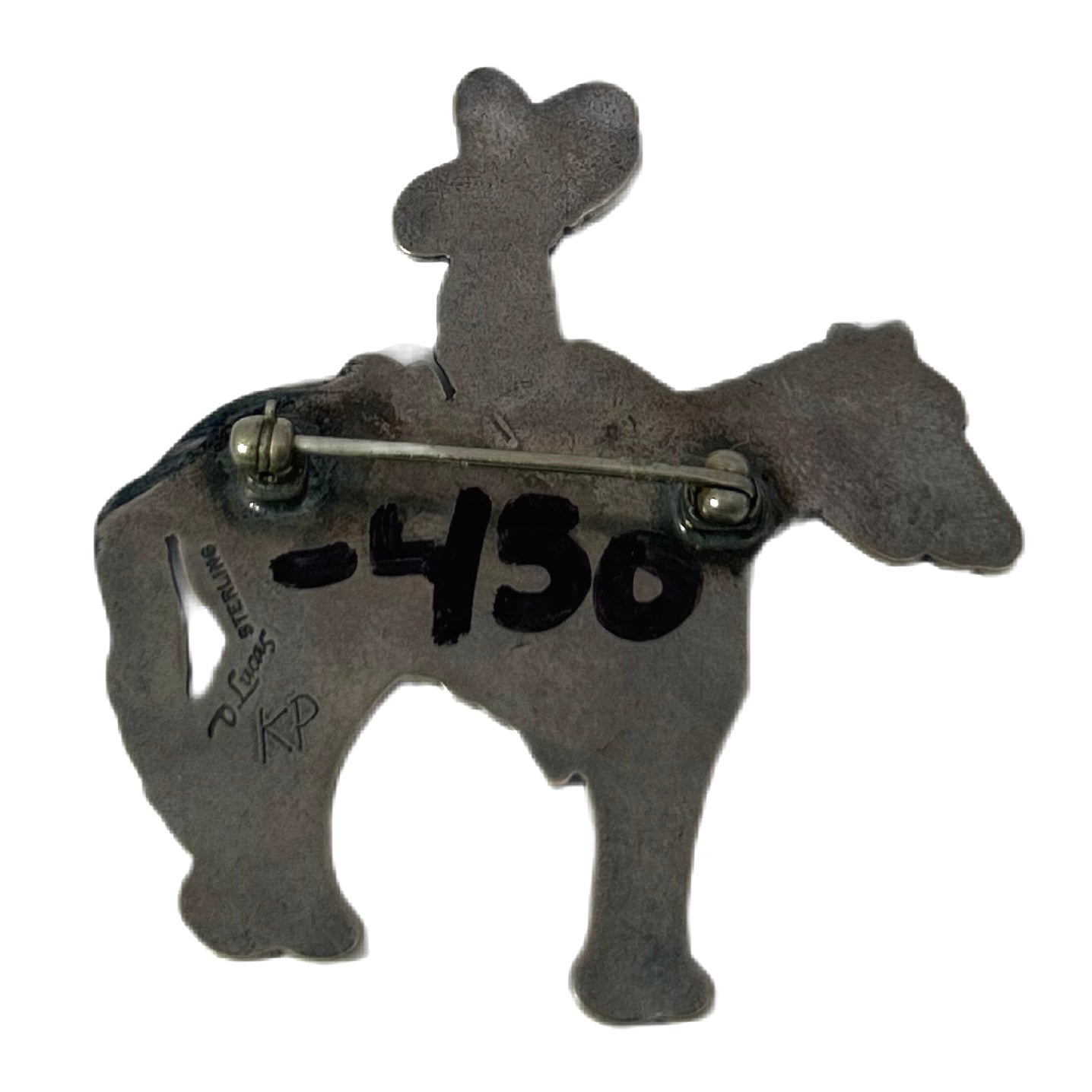 Don Lucas Sterling Silver Cowboy Pin