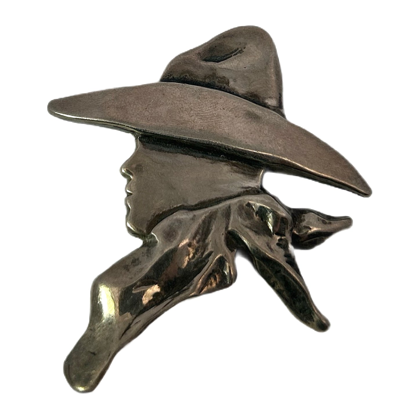 R. Miller Sterling Silver Western Silhouette Pin