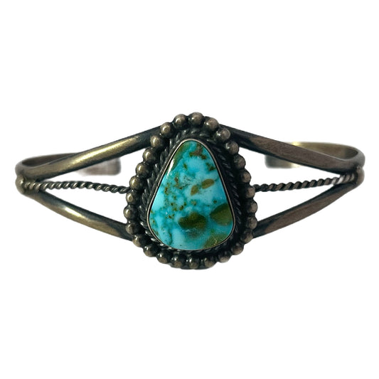 Dave Skeets Sterling Silver Turquoise Cuff Bracelet