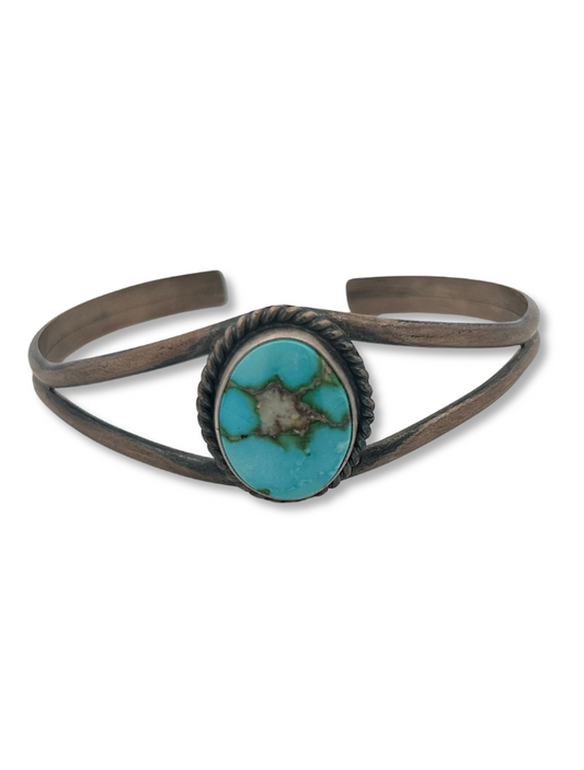 Dave Skeets Sterling Silver Turquoise Cuff Bracelet