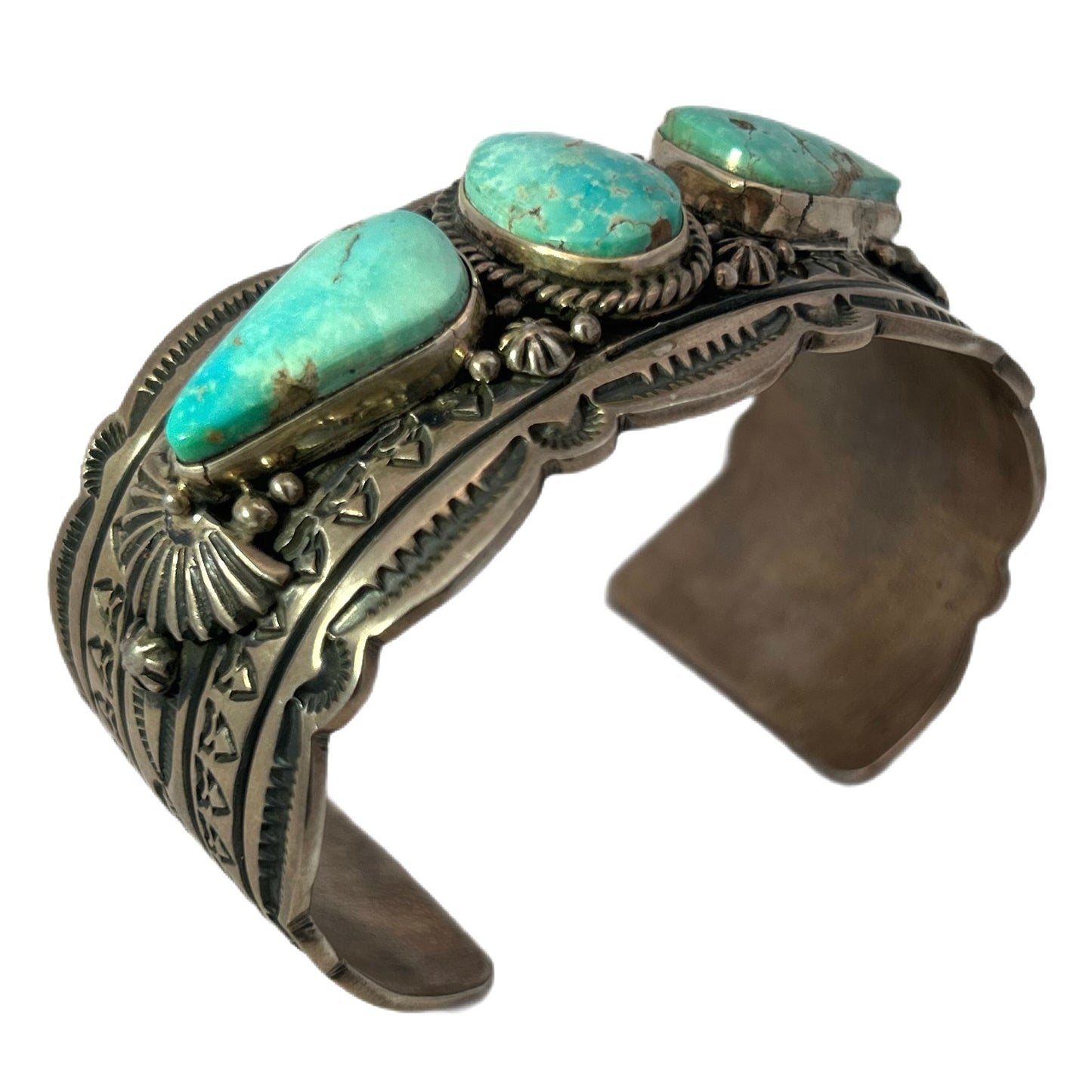 Happy Piasso Sterling Silver Turquoise Cuff Bracelet