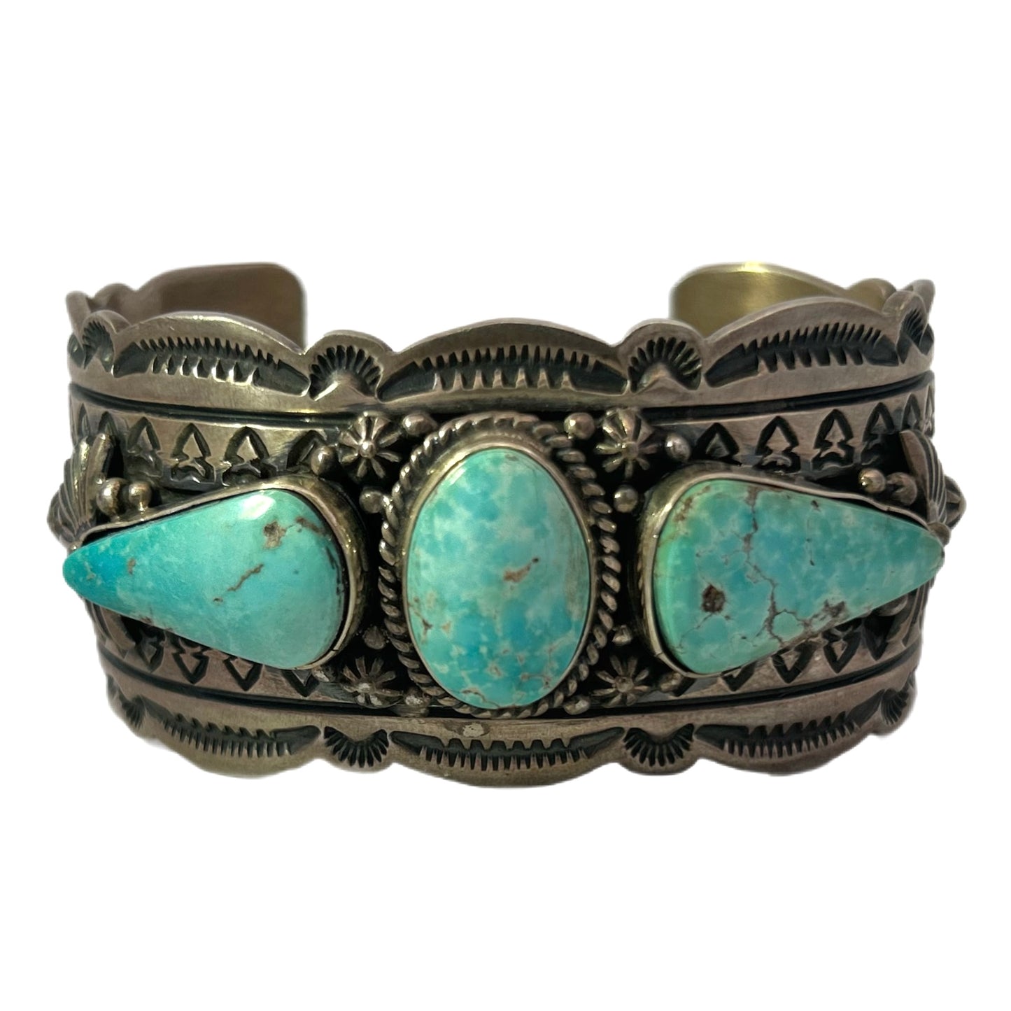 Happy Piasso Sterling Silver Turquoise Cuff Bracelet