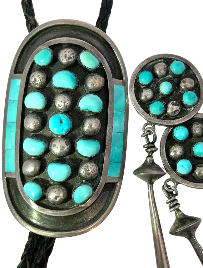 Jobeth Mayes Sterling Silver Turquoise Bolo Tie