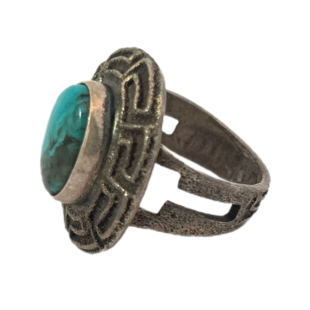 Dino Garcia Sterling Silver Turquoise Ring