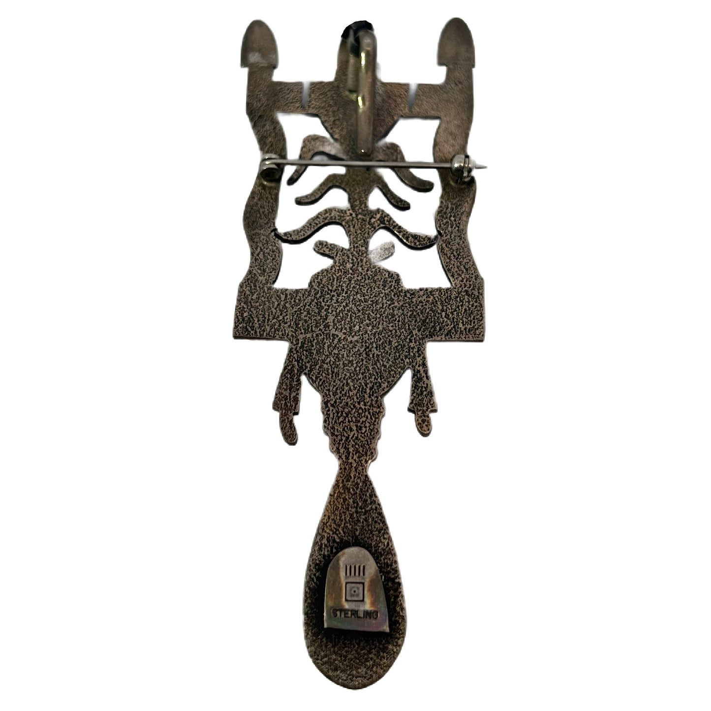 Gerald Lomaventema Sterling Silver & Turquoise Pendant