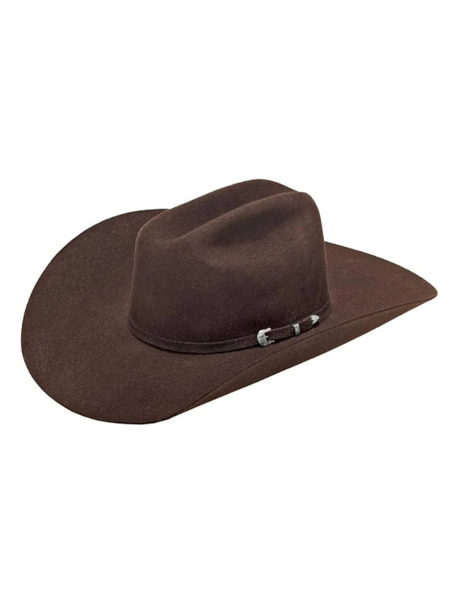 Brown Ariat 3X Cowboy Wool Hat with a classic wide brim perfect for outdoor and western wear.