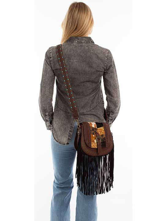 Scully Patchwork Fringe Crossbody Bag