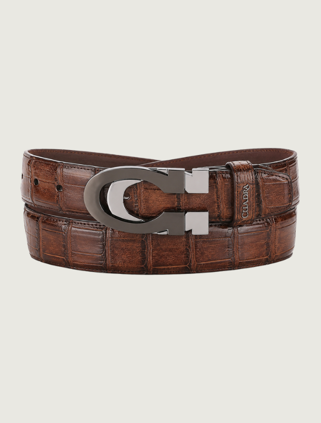 Cuadra Men's Alligator Belt in Honey