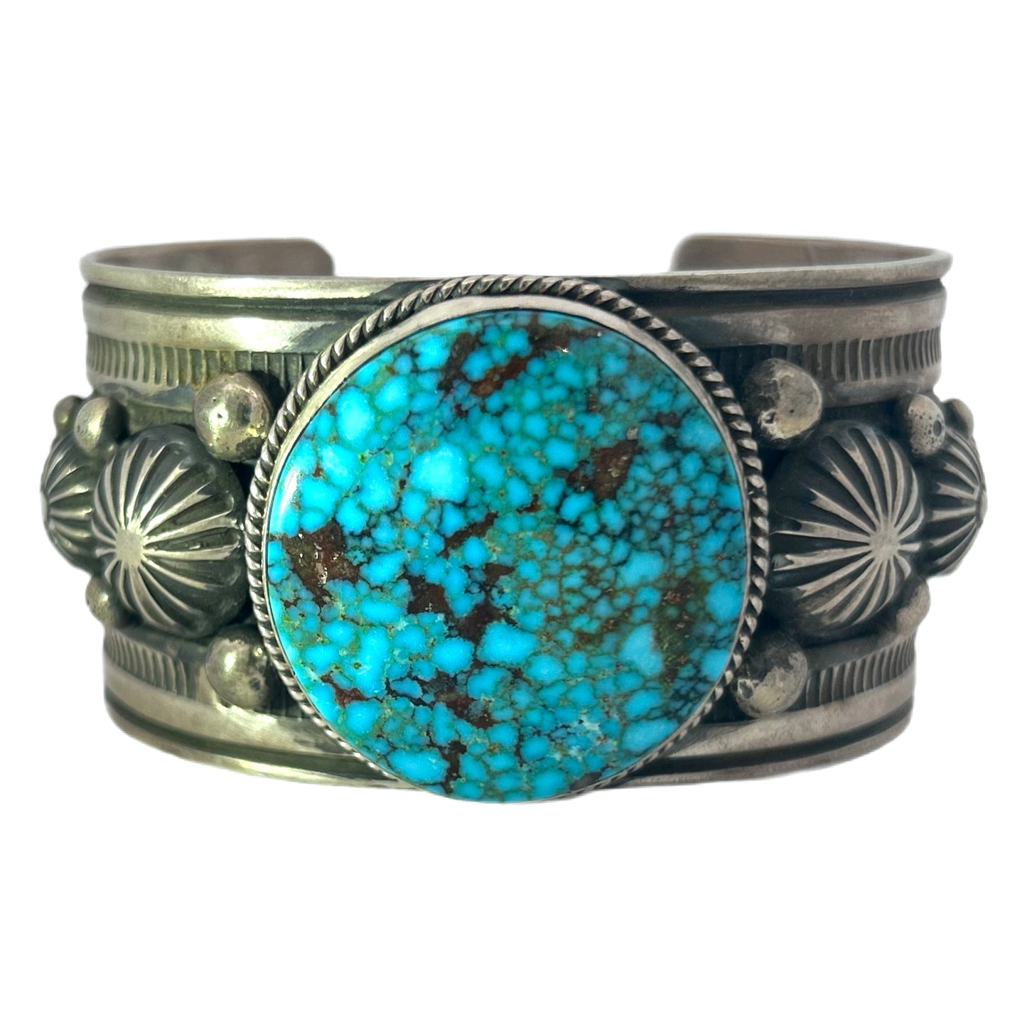 Albert Jake Sterling Silver Turquoise Cuff Bracelet