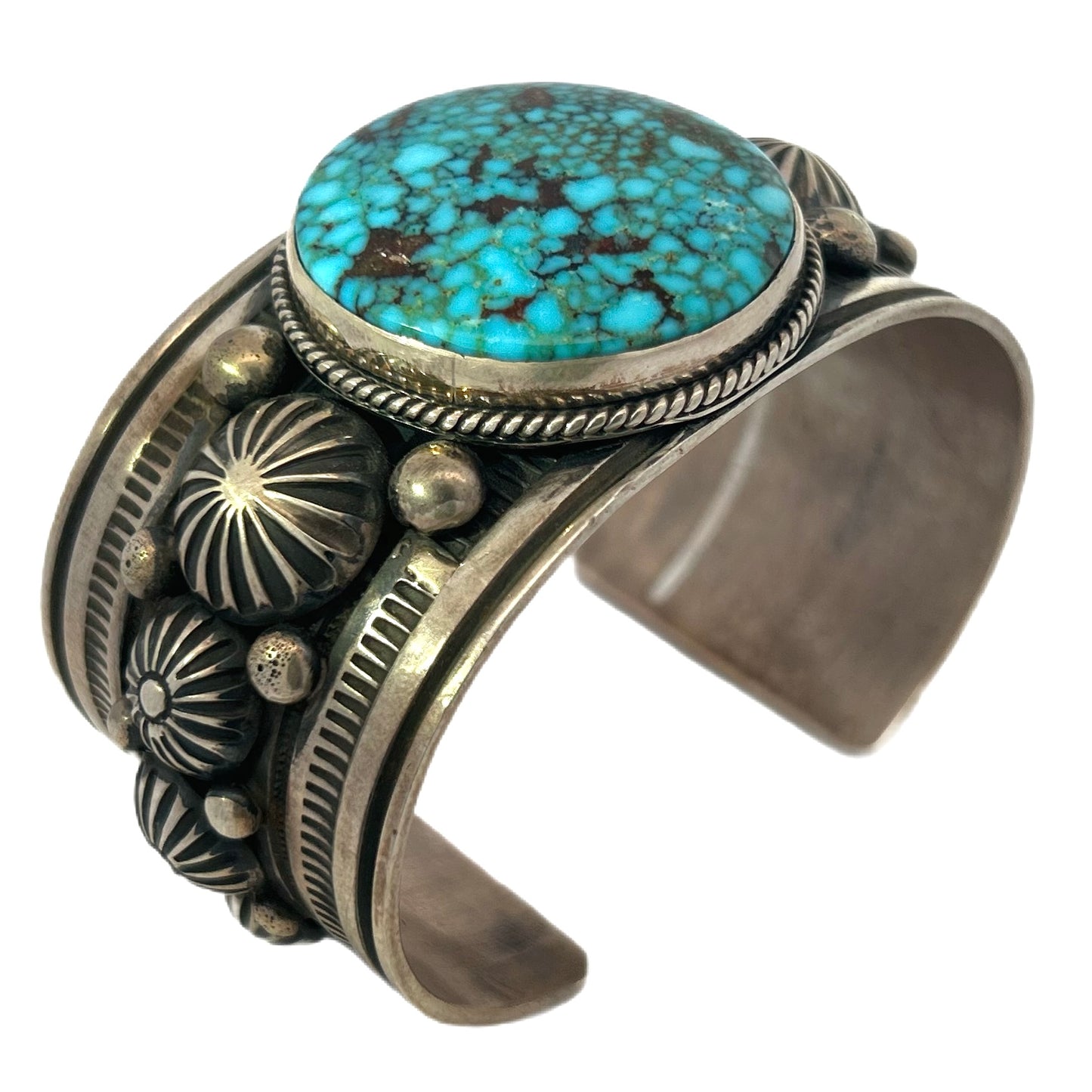 Albert Jake Sterling Silver Turquoise Cuff Bracelet