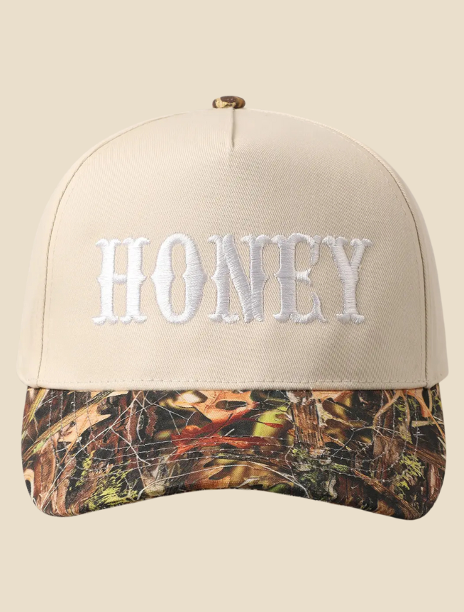 Honey Lettering Two Tone Trucker Hat