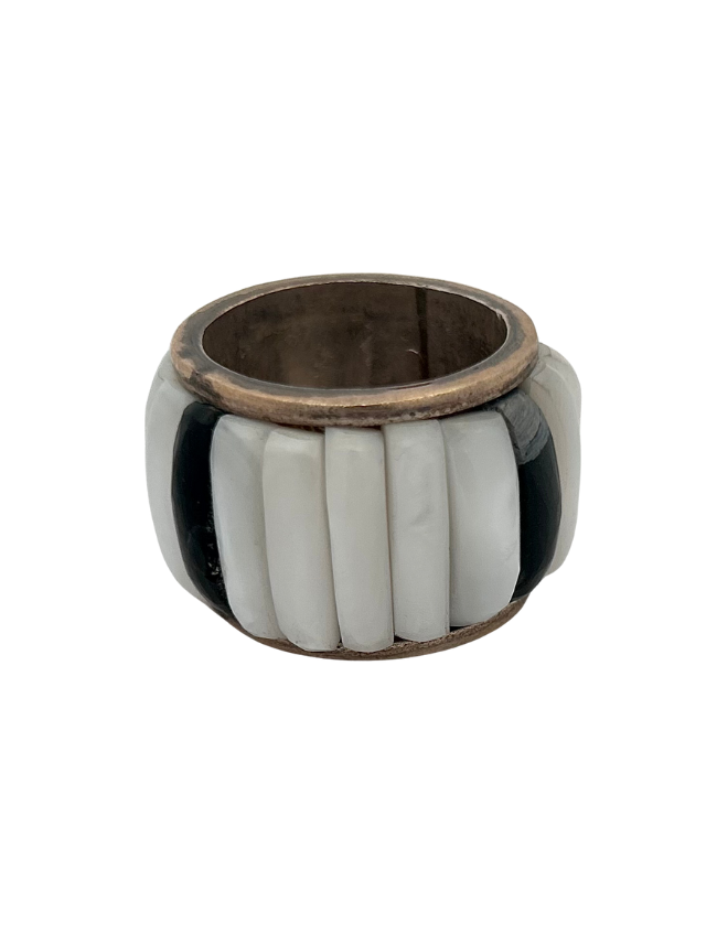 Front view of Carlos Eagle Sterling Silver Multistone Ring