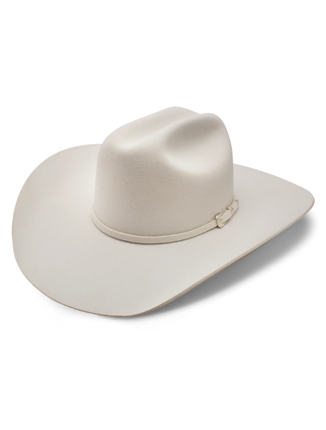 White cowboy hat on a white background