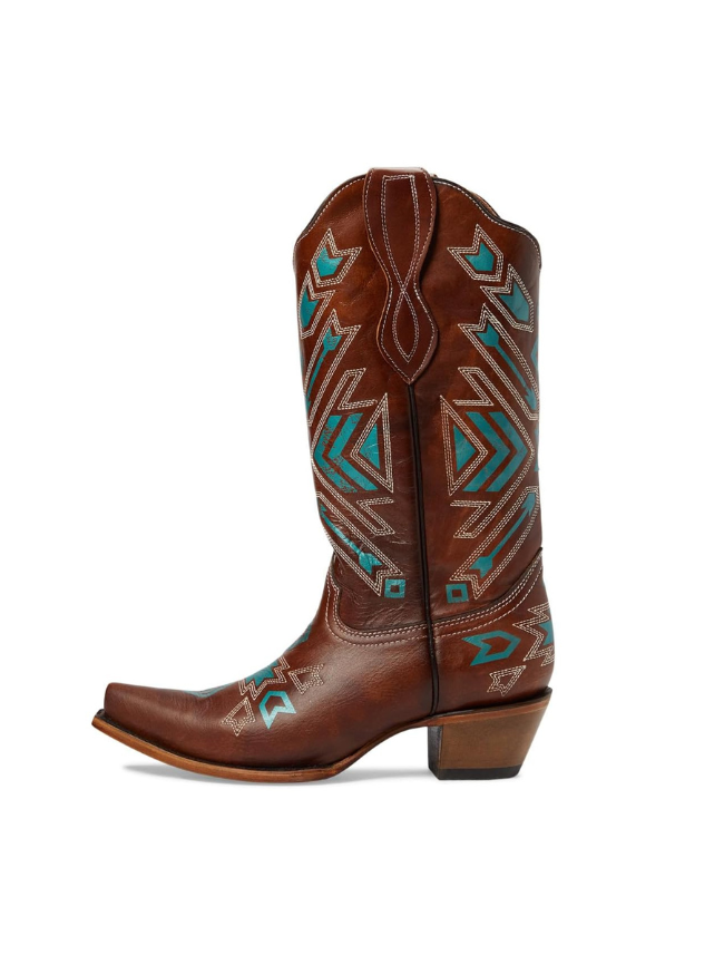 Corral Embroidery Tan & Turquoise Boots