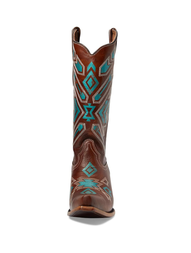Corral Embroidery Tan & Turquoise Boots
