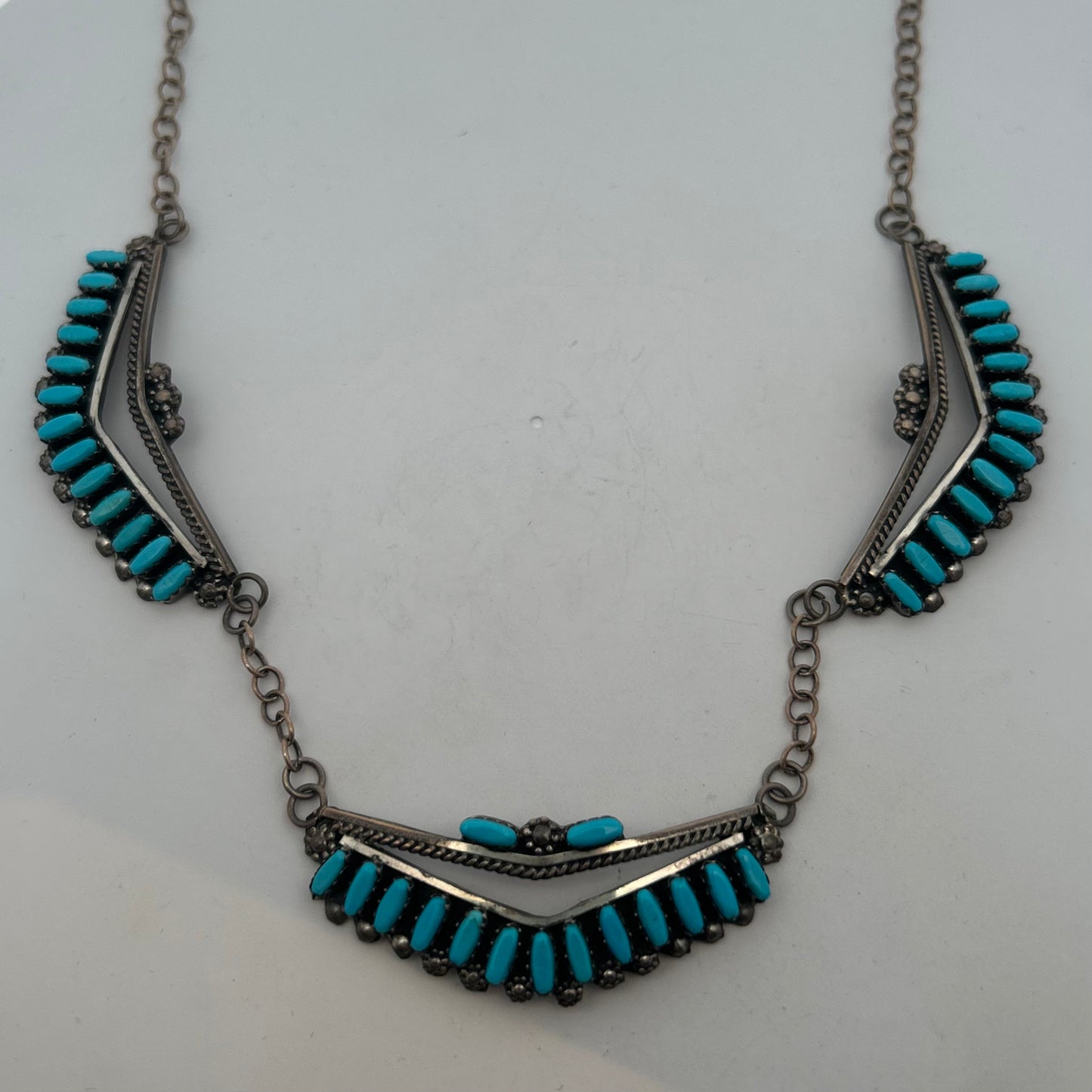V. Martza Sterling Silver Turquoise Necklace
