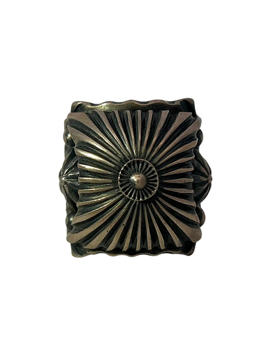 Front view of Delbert Gordon Sterling Silver Ring