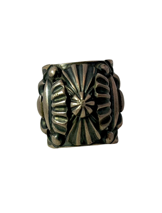 Front view of Delbert Gordon Sterling Silver Ring