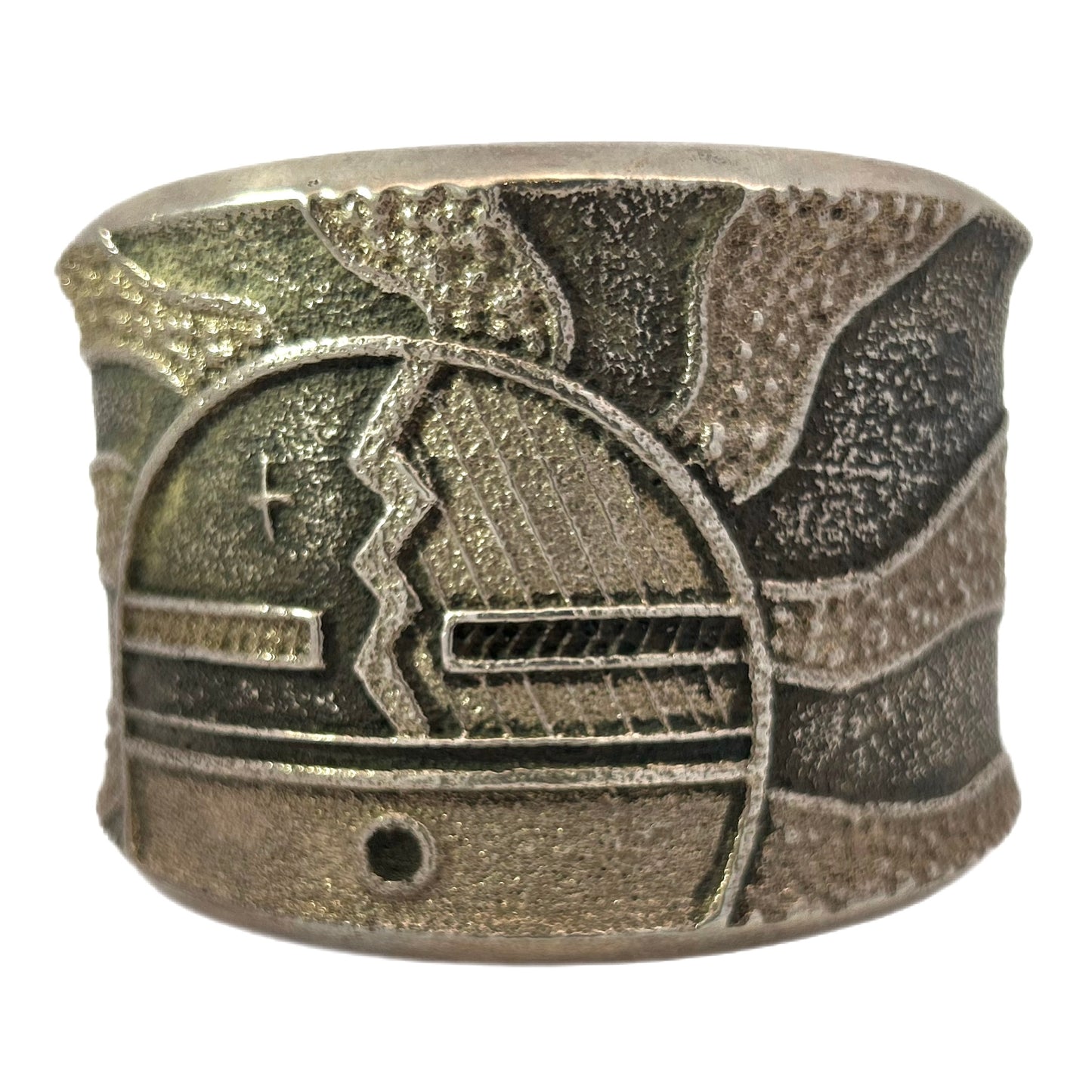 Monty Claw Sterling Silver Tufa Cast Cuff Bracelet