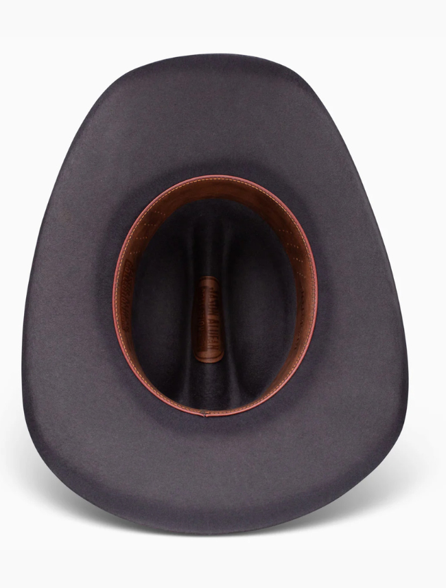 Jason Aldean Grey Wool Hat - Bottom of the hat image showing the inside of the hat