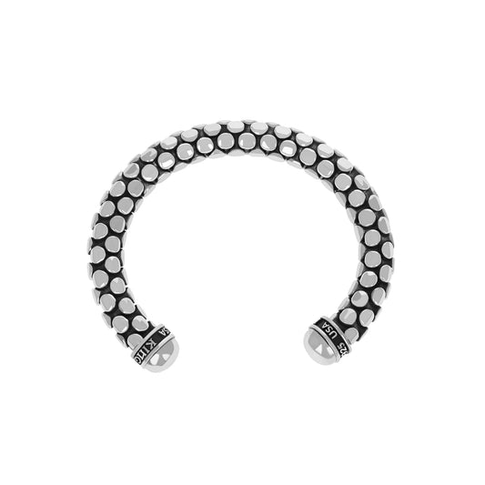 King Baby Large Silver Snake Skin Cuff