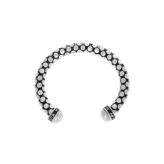 King Baby Medium Silver Snake Skin Cuff