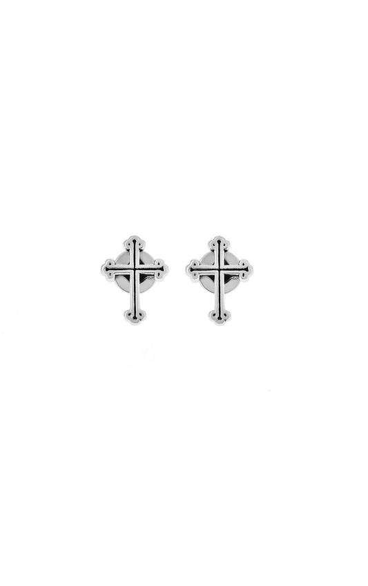 King Baby Micro Traditional Cross Studs