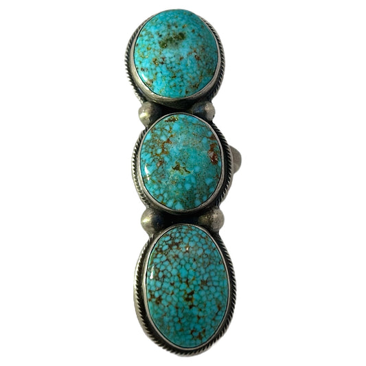 Kathleen G. Sterling Silver Turquoise Cabochon Ring