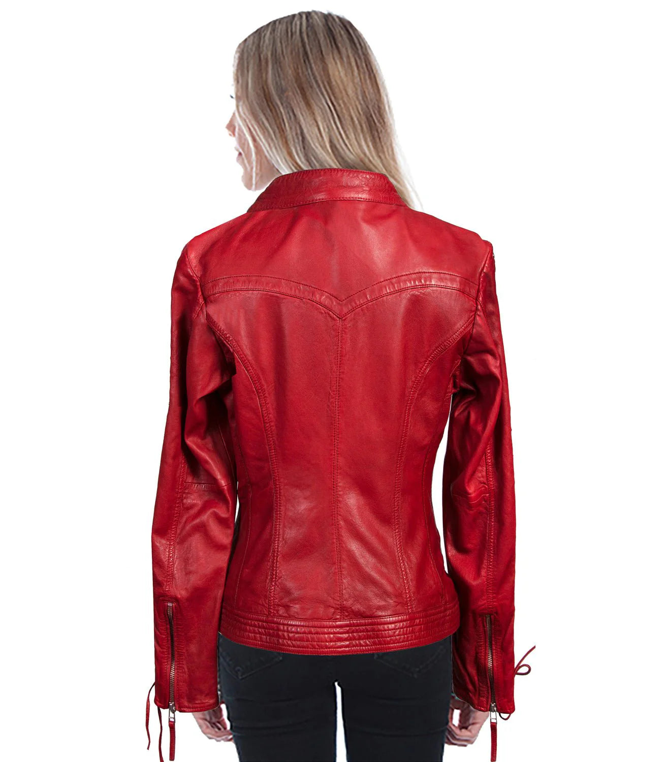 Maverick's Leather Laced Sleeve Jacket
