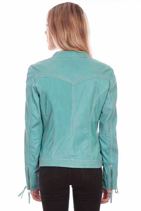 Maverick's Leather Laced Sleeve Jacket