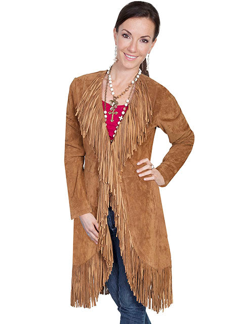 Women's Fringe Maxi Coat