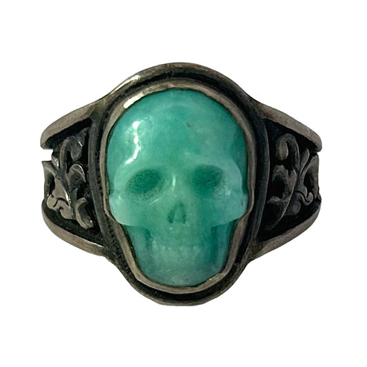 Lee Downey Sterling Silver Skull Ring