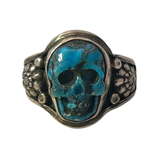 Lee Downey Sterling Silver Skull Ring