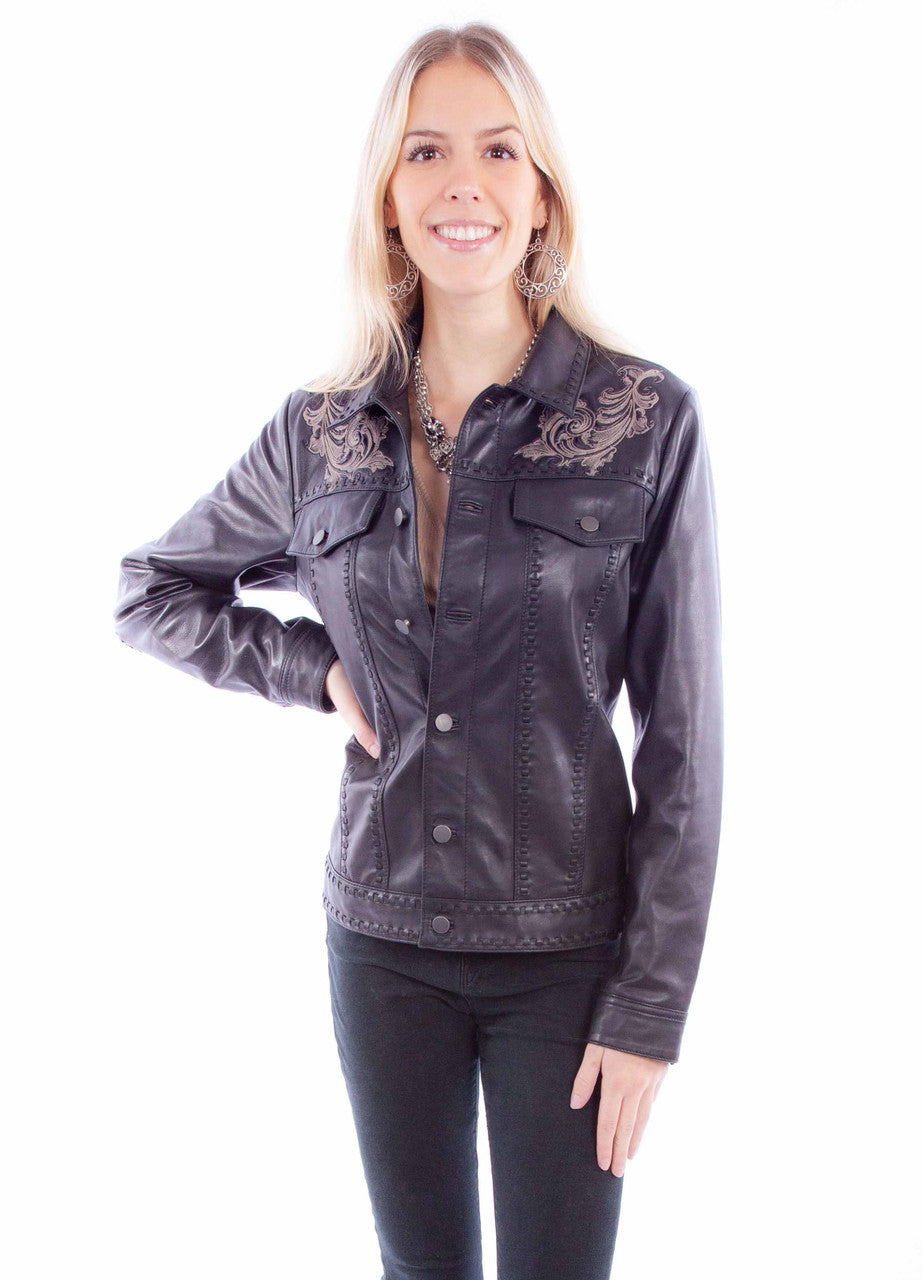 Black Embroidered Women's Jacket