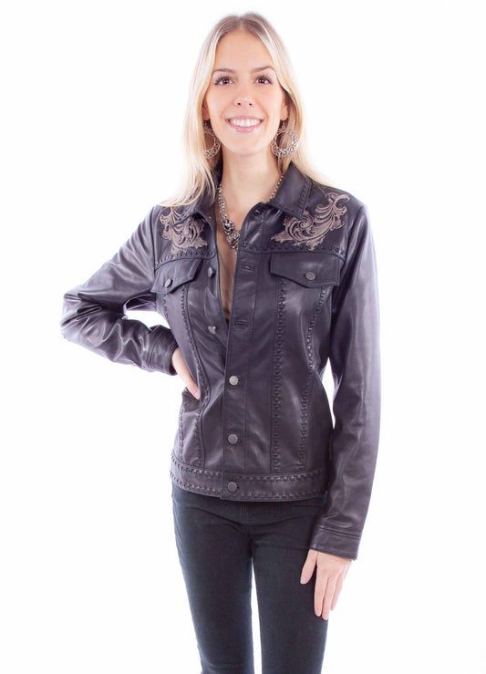 Women's Black Embroidered Women's Jacket