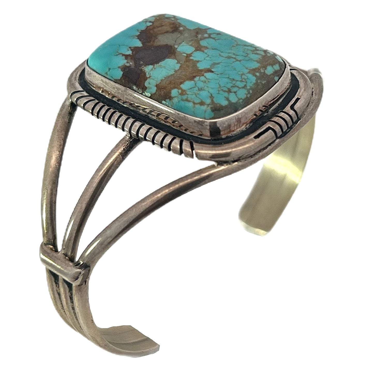 Richard Kee Sterling Silver Turquoise Cuff Bracelet