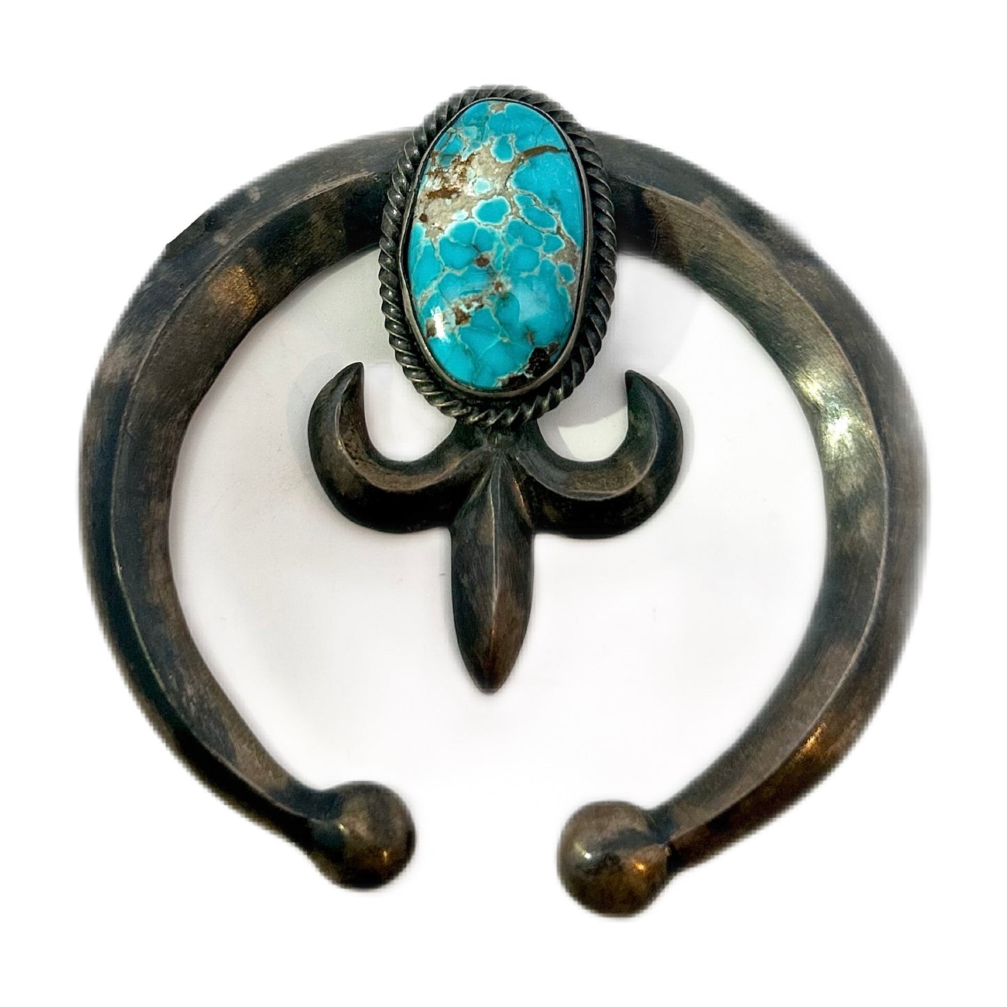 Paul Livingston Sterling Silver Turquoise Cabochon Pendant