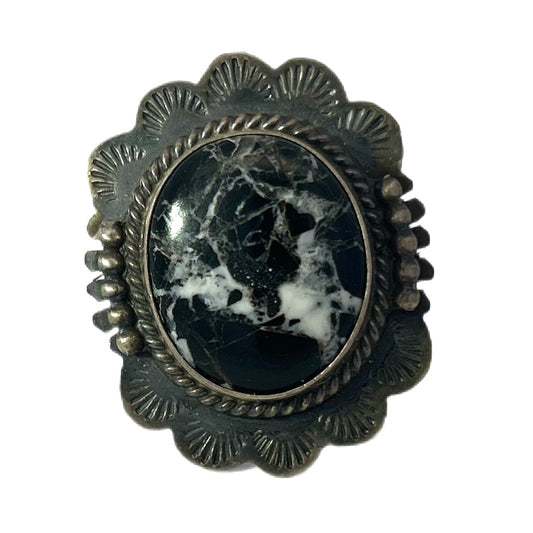 Johnnie Frank Sterling Silver White Buffalo Ring