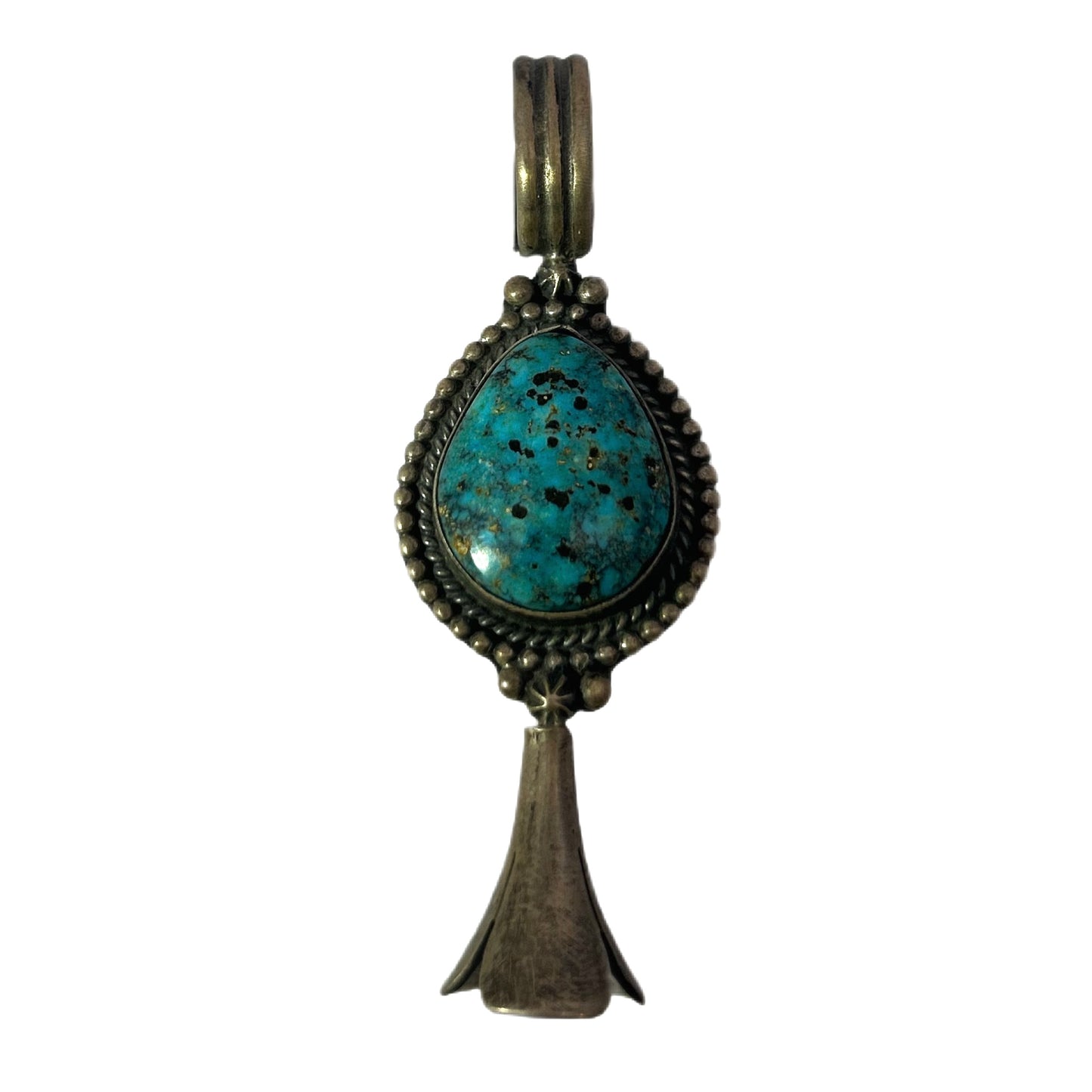 Richard Begay Sterling Silver & Turquoise Pendant