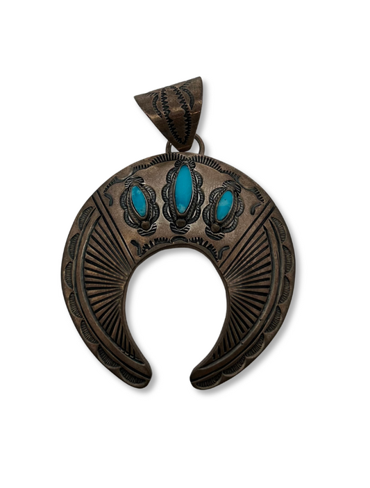 J. Delgarito Sterling Silver Turquoise Pendant