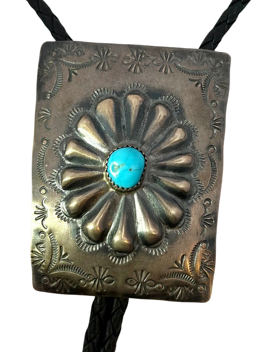 Sterling Silver Turquoise Bolo Tie