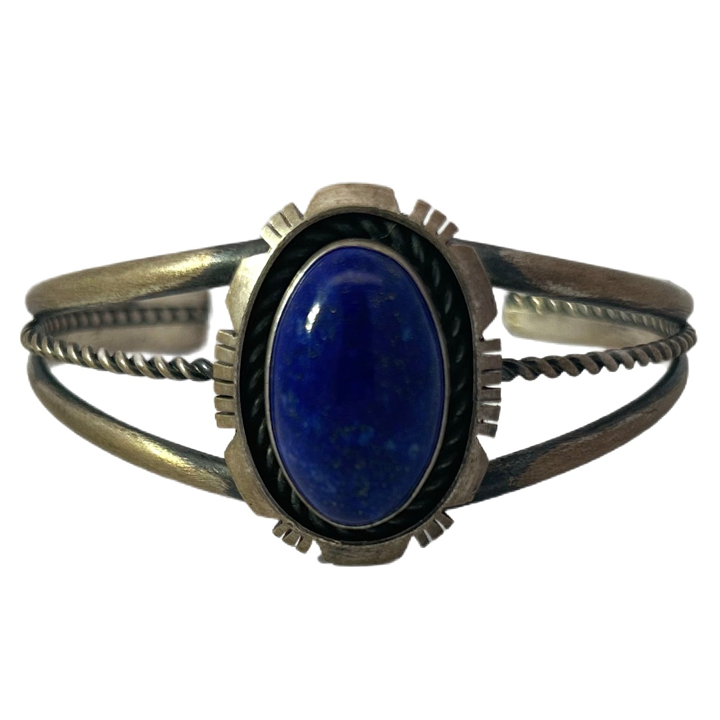 Eli Skeets Sterling Silver Lapis Cuff Bracelet