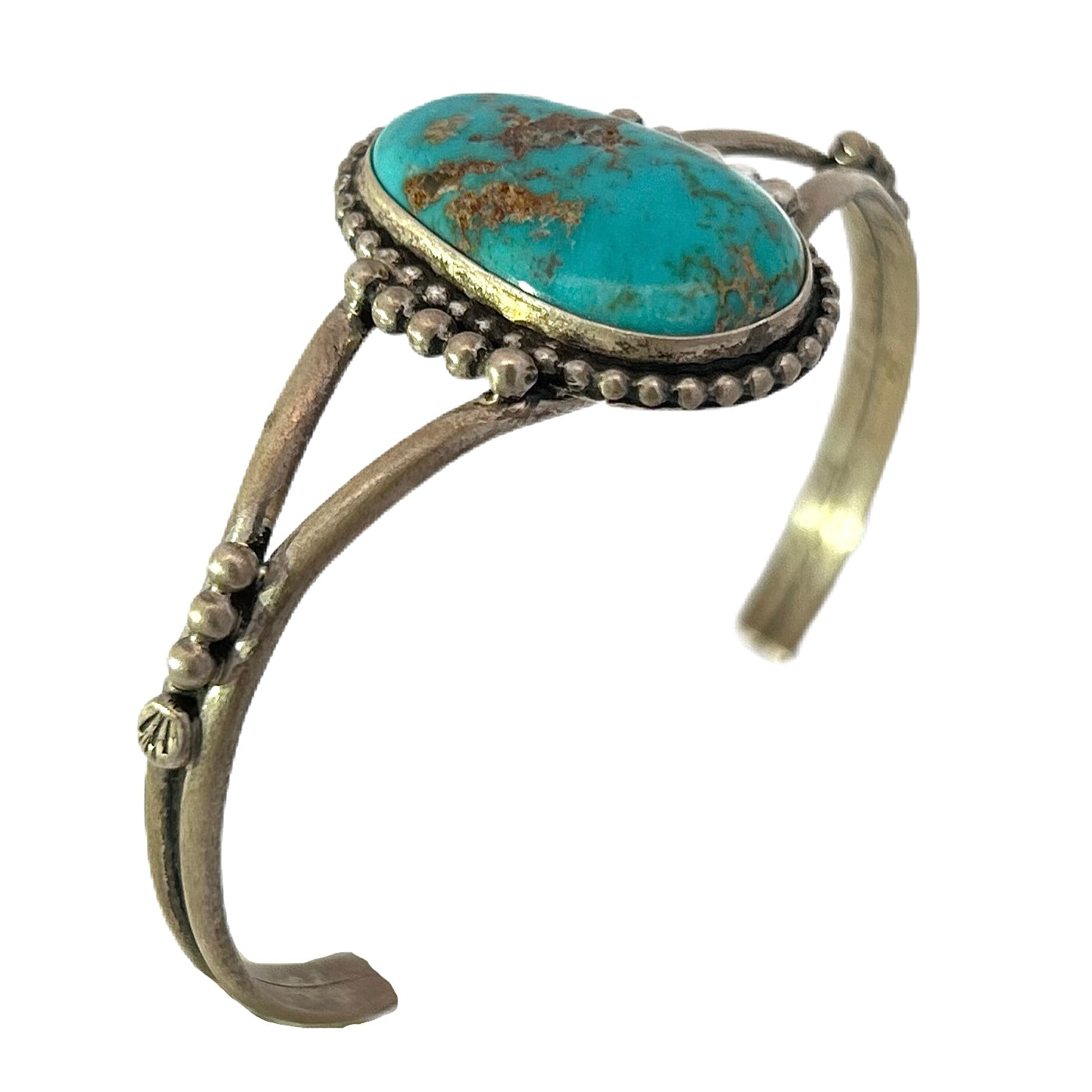 Valerie Williams Sterling Silver Turquoise Cuff Bracelet