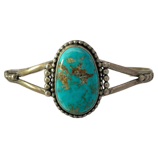 Valerie Williams Sterling Silver Turquoise Cuff Bracelet